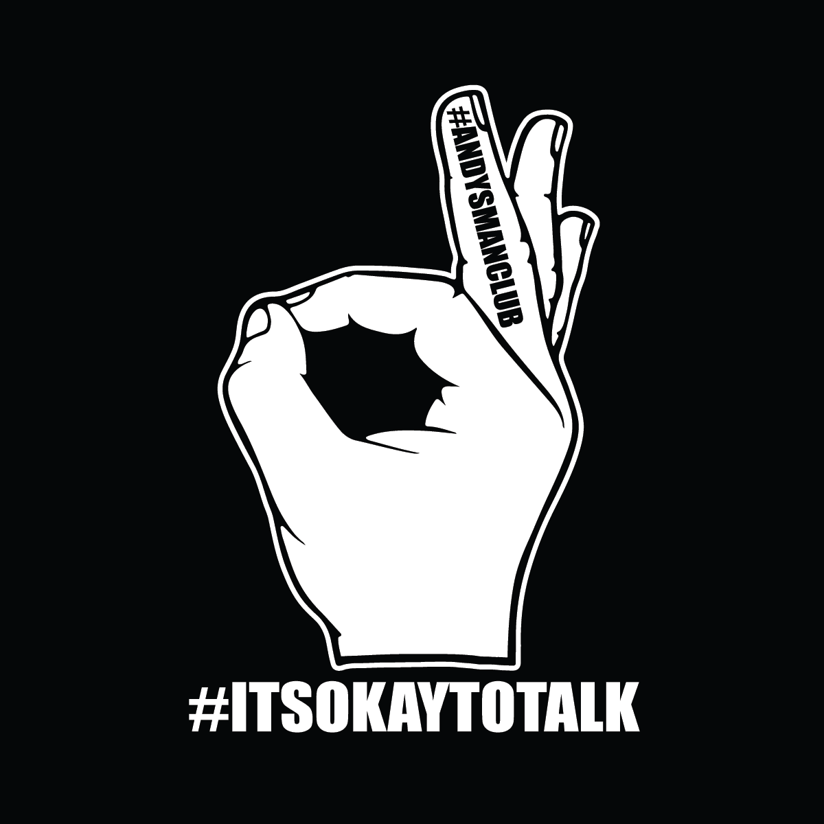 Andys Man Club Logo Dark Square